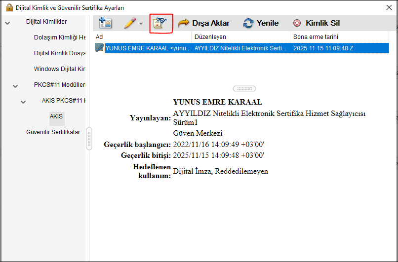 E-İmza Aktivasyon İşlemi