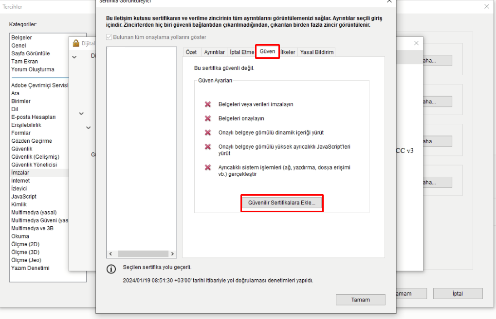 E-İmza Aktivasyon İşlemi