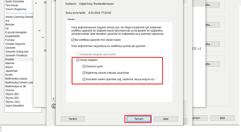 E-İmza Aktivasyon İşlemi
