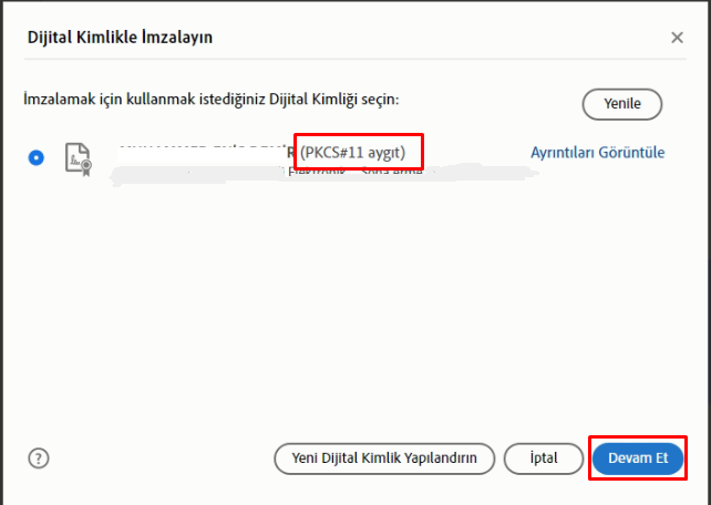 E-İmza Aktivasyon İşlemi