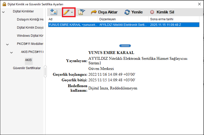 E-İmza Aktivasyon İşlemi