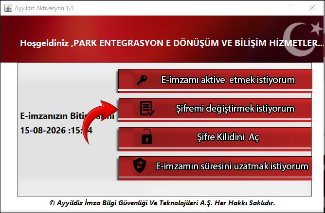 E-İmza Aktivasyon İşlemi